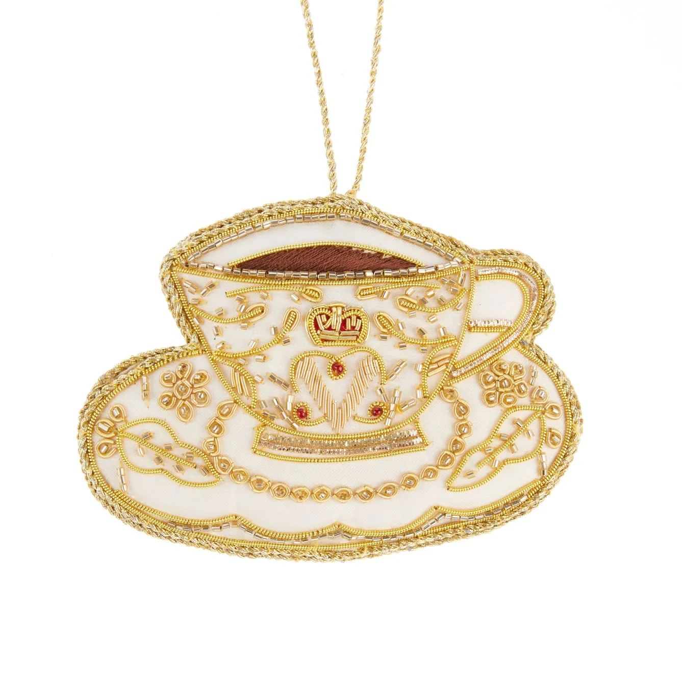 Tinker Tailor White Teacup Decoration by London- Christmas Decorations|Seasonal Decor