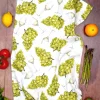 Corinne Alexander White Wine Tea Towel by- Tea|Tea Towels