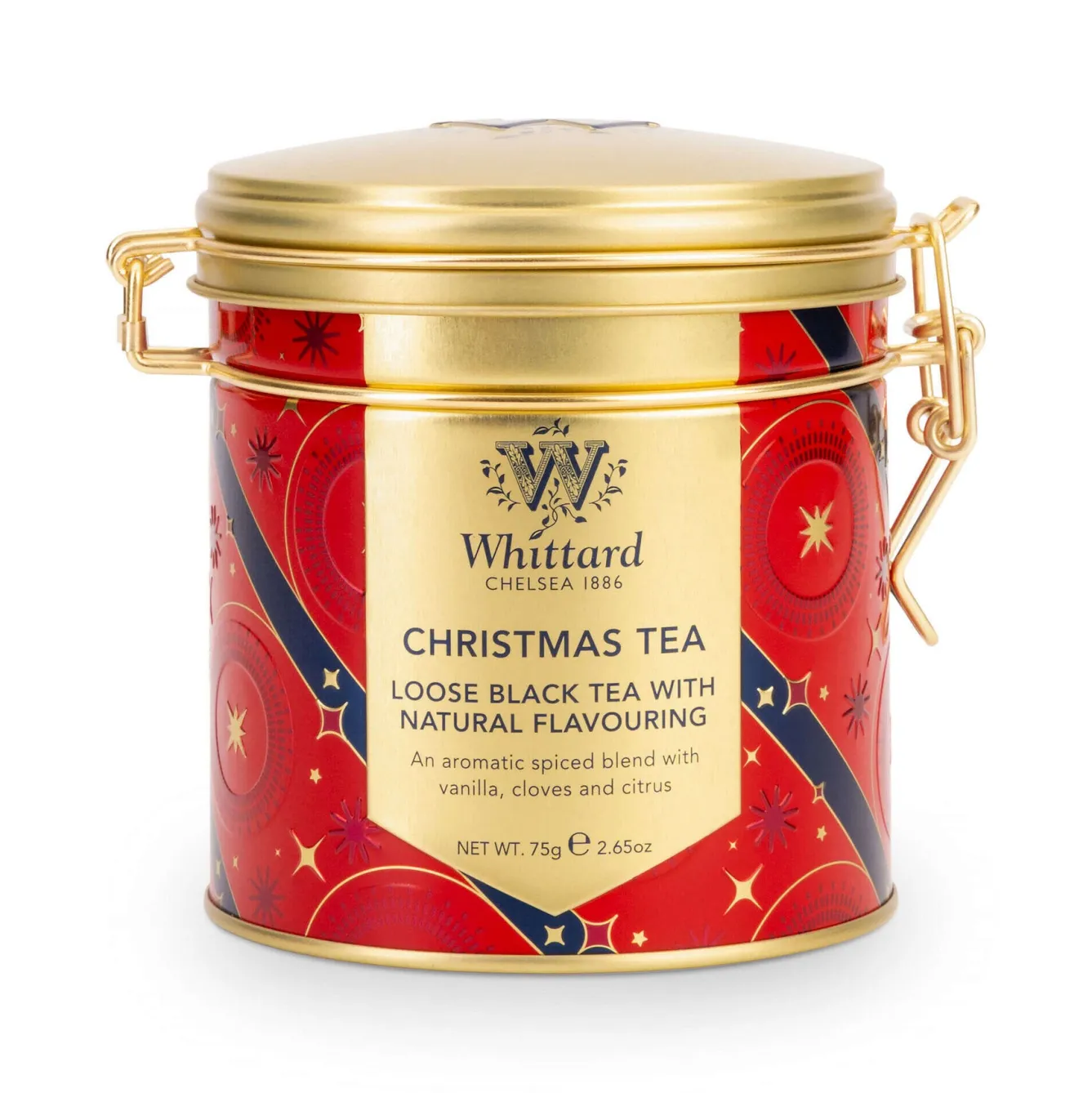 Whittard of Chelsea Whittard Christmas Tea Clip Top Caddy- Holiday Treats