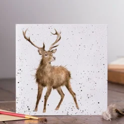 Wrendale Designs 'Wild at Heart' Stag Blank Greetings Card- Greeting Cards