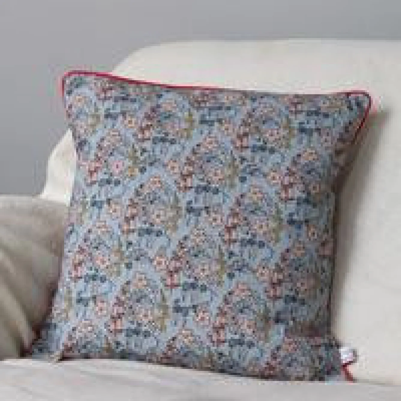 Poppy Treffry Wild Flower Piped Cushion- Pillows & Throws