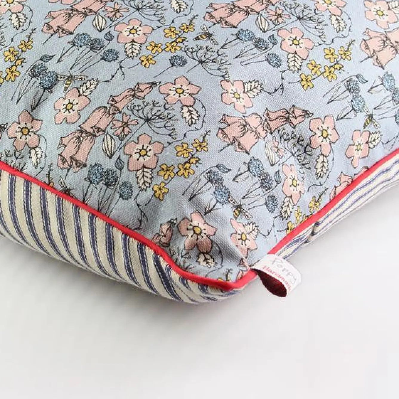 Poppy Treffry Wild Flower Piped Cushion- Pillows & Throws
