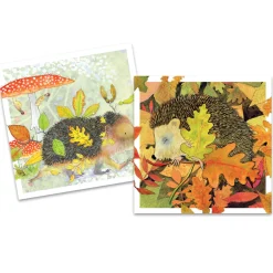 Emma Ball Wildlife Hedgehogs Pack of 10 Mini Notecards- Stationery|Greeting Cards