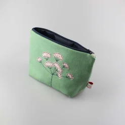 Poppy Treffry Wild Parsley Embroidered Lined Make Up Bag- Storage|Bags