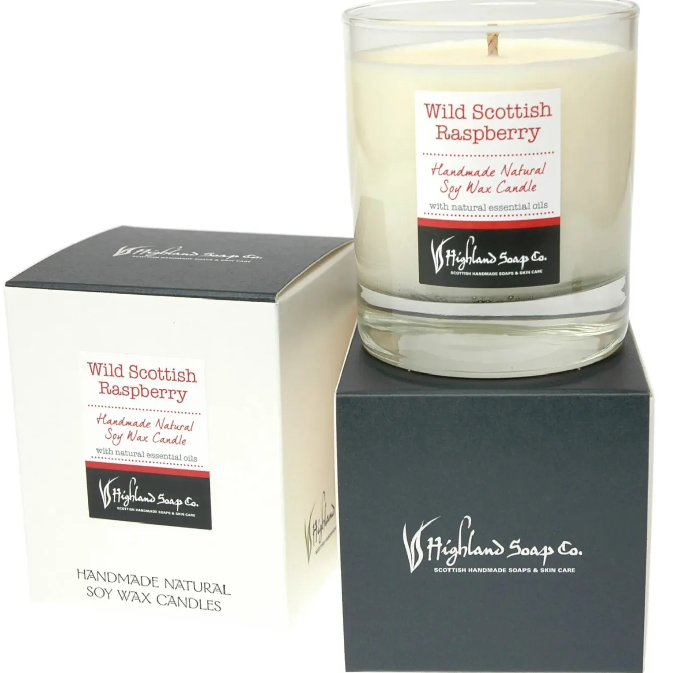 The Highland Soap Company Wild Scottish Raspberry Natural Soy Wax Candle- Home Fragrance
