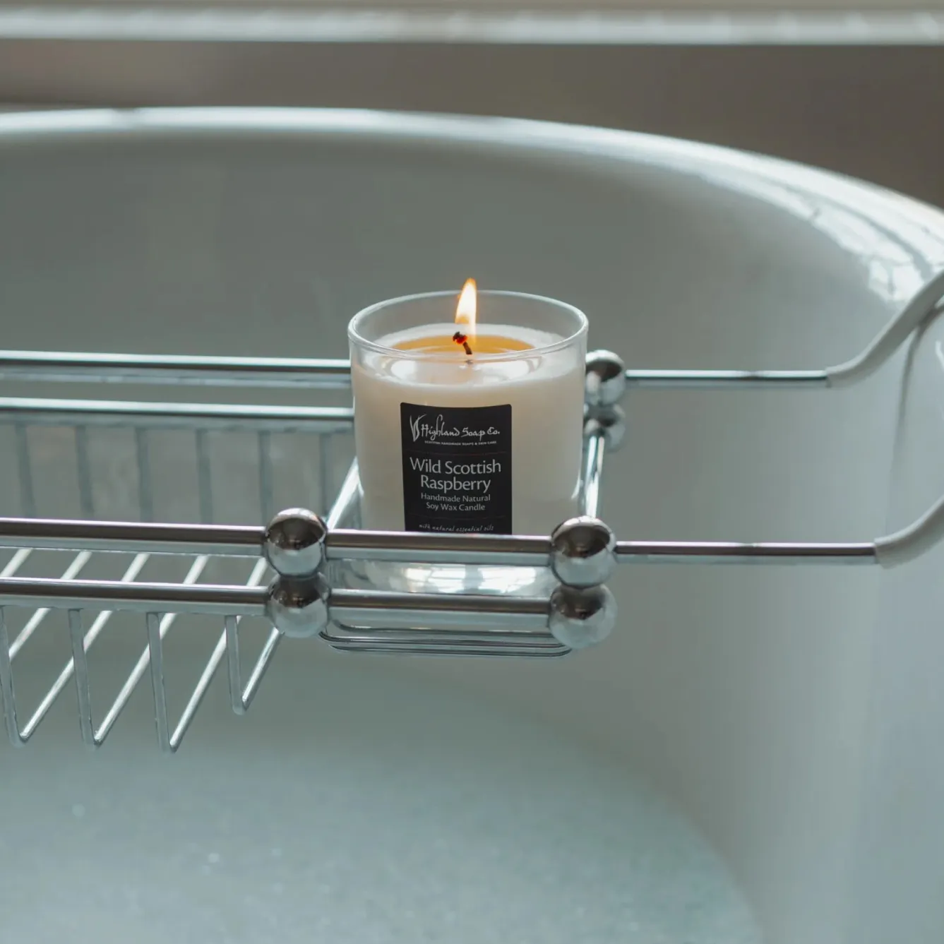 The Highland Soap Company Wild Scottish Raspberry Natural Soy Wax Candle- Home Fragrance