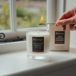 The Highland Soap Company Wild Scottish Raspberry Natural Soy Wax Candle- Home Fragrance