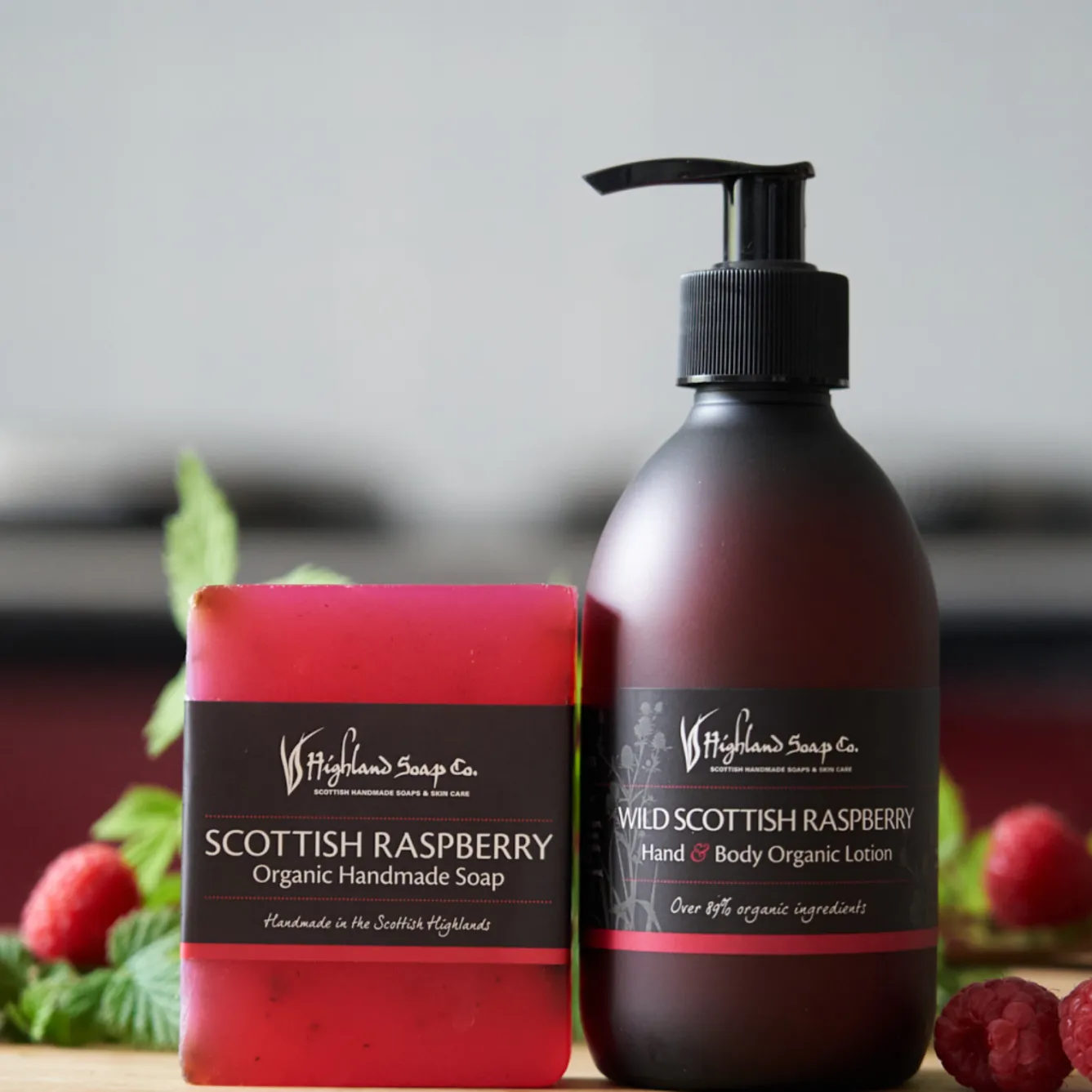 The Highland Soap Company Wild Scottish Raspberry Organic Glycerin Soap 150g- Soaps & Lotions