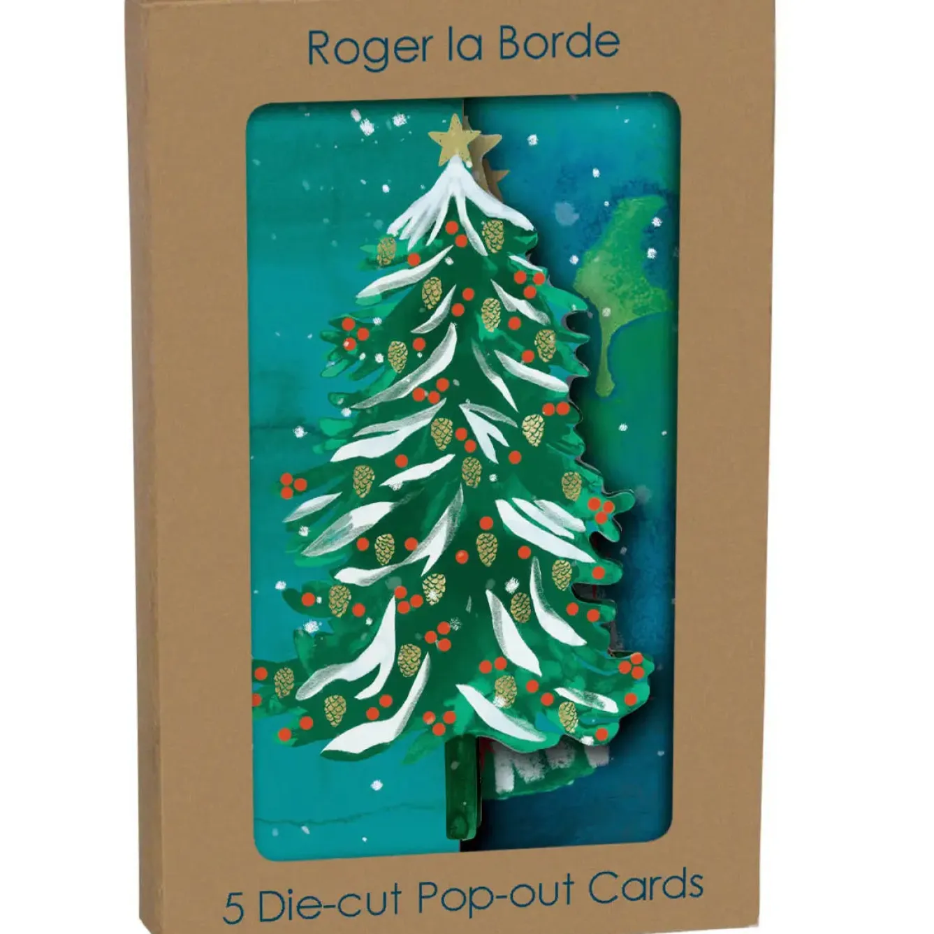 Roger La Borde Wild Winter Forest Tri-fold Card Pack- Christmas Decorations|Christmas Cards