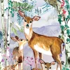 Roger La Borde Wild Winter's Song Deer Lasercut Christmas Card Kraft Box- Christmas Decorations|Christmas Cards