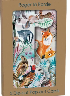 Roger La Borde Wild Winter's Song Fox Tri-fold Card Pack- Christmas Decorations|Christmas Cards