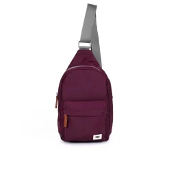 Ori London Willesdon B Plum Recycled Nylon Crossbody Bag- Large- Bags