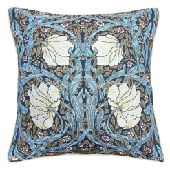 Signare William Morris Pimpernel and Thyme Blue Pillow- Pillows & Throws