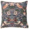 Signare William Morris Strawberry Thief Blue Pillow- Pillows & Throws