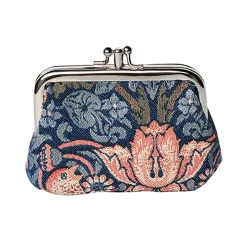 Signare William Morris Strawberry Thief Blue Frame Coin Purse- Bags