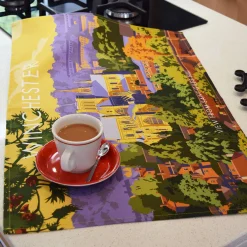 Town Towels Winchester (view from St Giles Hill) Tea Towel- Tea|Tea Towels