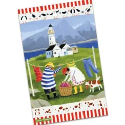 Emma Ball Windy Washing Day  Tea Towel- Tea|Tea Towels