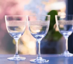 The Vintage List Wine Glass with Band Design- Glassware