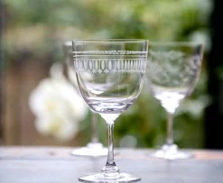 The Vintage List Wine Glass with Ovals Design by- Glassware