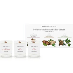 Home County Candles Winter Collection Votive Trio Gift Set- Christmas|Seasonal Decor