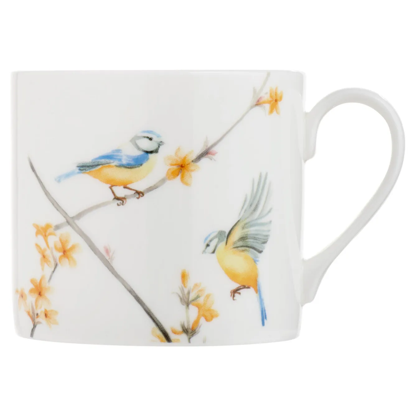 Jane Abbott Designs Winter Jasmine & Blue Tit Small Mug- Tea|Flowers & Garden