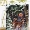 Madame Treacle Winter Night Glitter Card- Greeting Cards