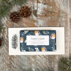 Toasted Crumpet Winter Spruce Bone China Rectangular Soap Dish- Soaps & Lotions