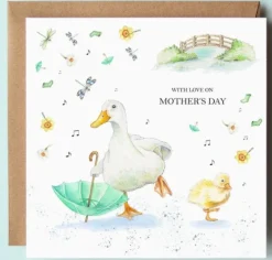 West Country Designs 'With Love on Mother's Day' Duck and Duckling Card- Mother's Day|Mother's Day