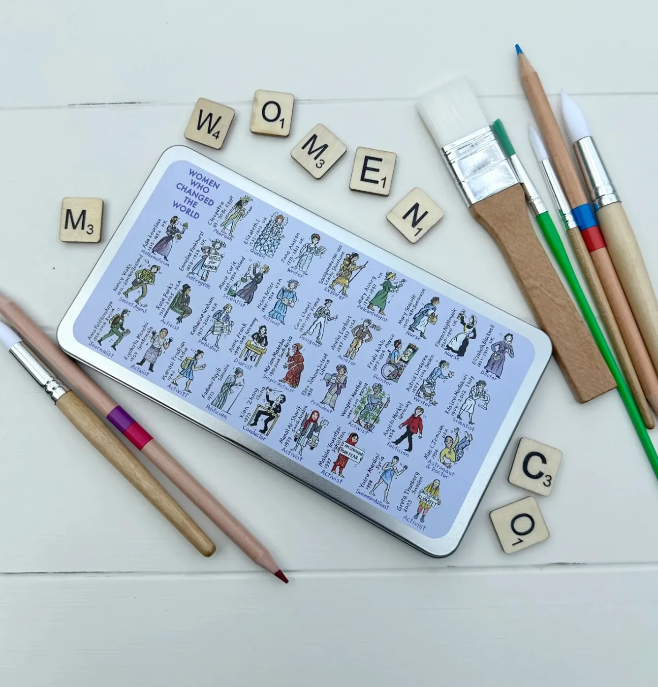 Picturemaps Women Who Changed the World Pencil Set- Storage