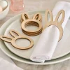Ginger Ray Wooden Easter Bunny Napkin Rings- Easter|Seasonal Decor