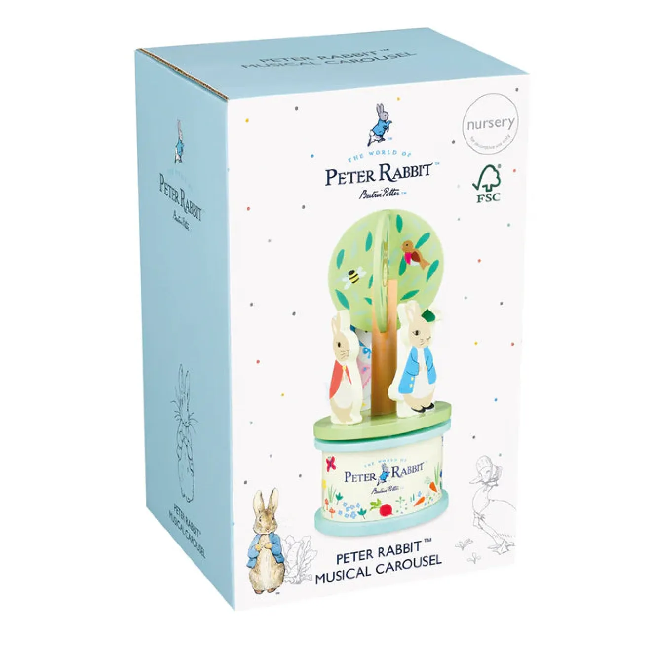 Orange Tree Toys Wooden Peter Rabbit™ Musical Carousel- Children