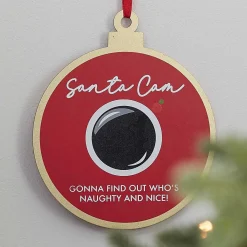 Ginger Ray Wooden Santa Cam Hanging Christmas Decoration- Seasonal Decor