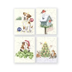 Wrendale Designs Woodland Animal Charity Gift Enclosure Card Pack- Christmas Cards|Stationery