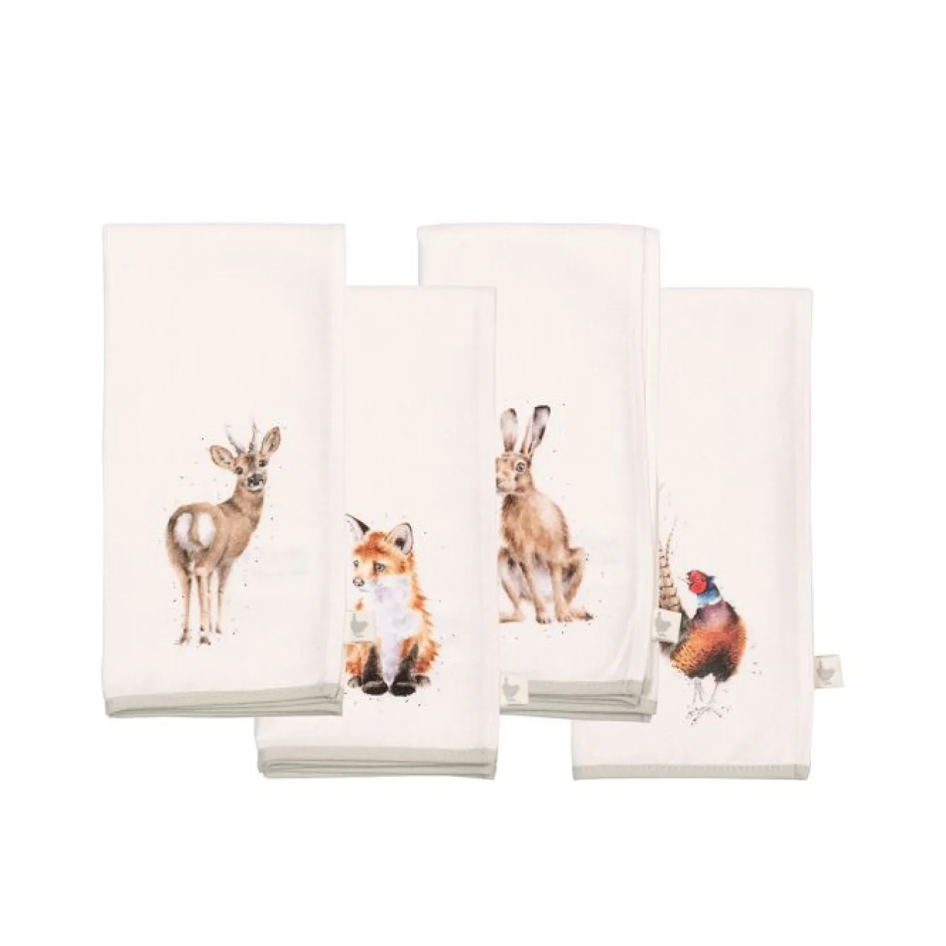 Wrendale Designs 'Woodlanders' Everyday Cloth Napkins- Set of Four- Napkins|Tea