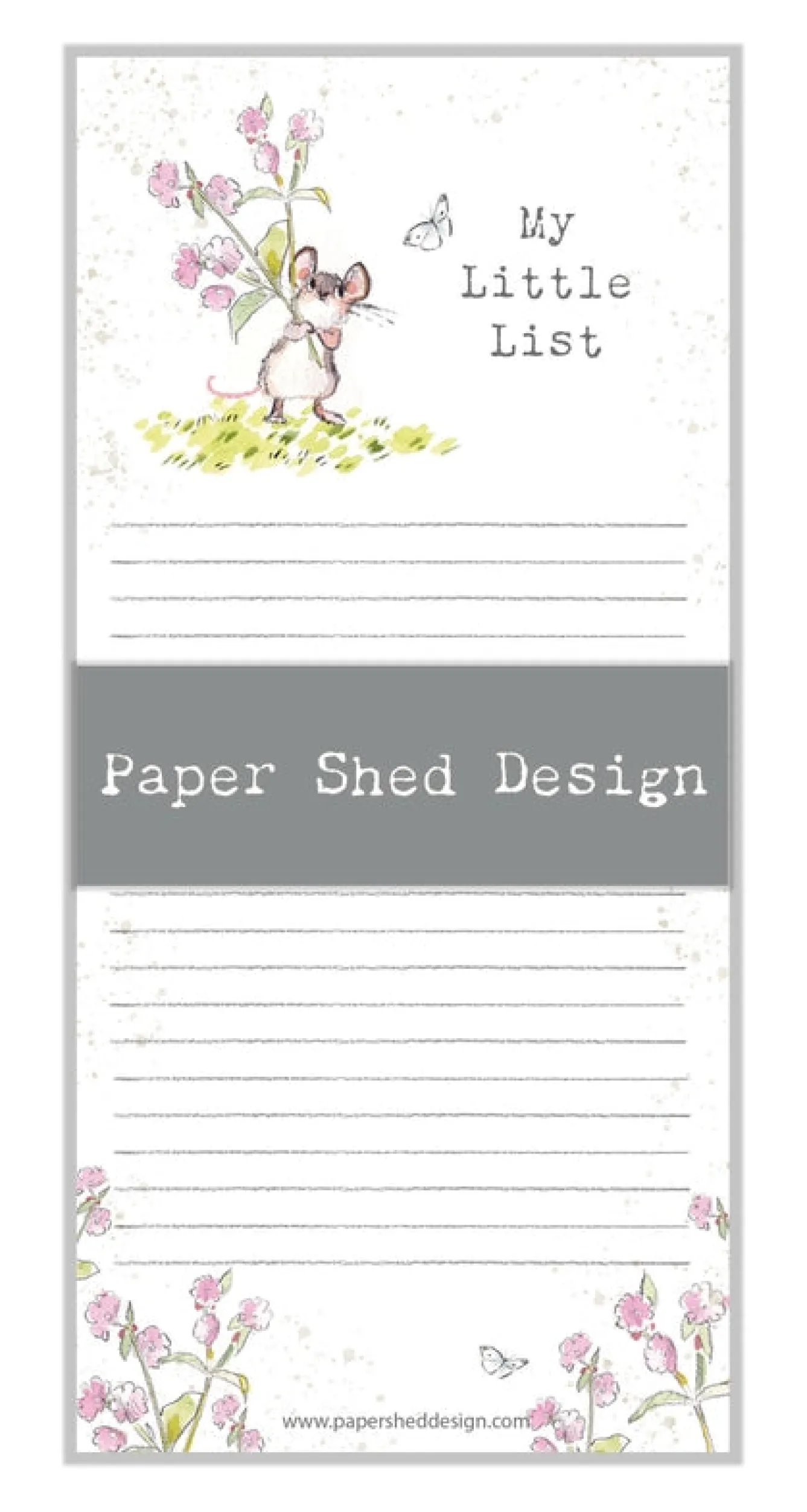 Paper Shed Design Woodland Mouse "My Little List" Magnetic List Pad- Stationery