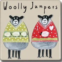 Moorland Pottery Woolly Jumpers Coaster by- Tea|Coasters