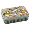 Emma Ball Woolly Puffins Hinged Small Rectangular Tin- Seaside|Storage
