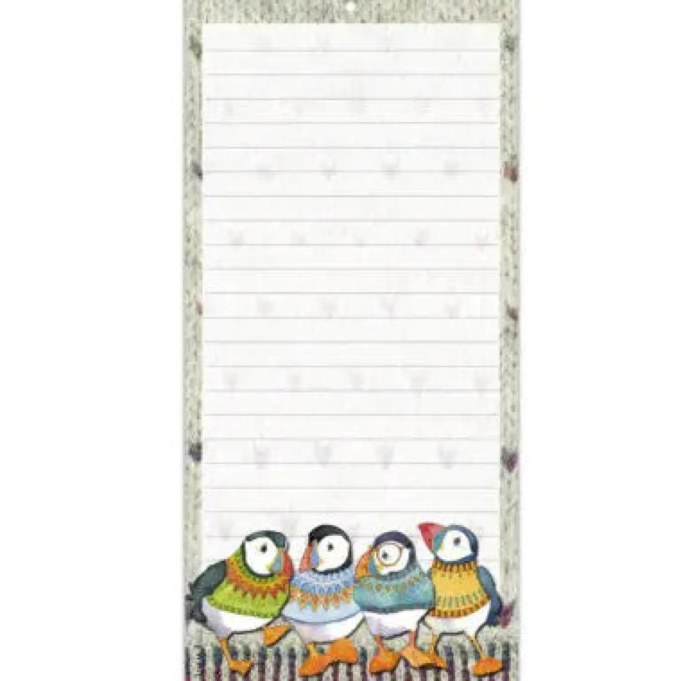 Emma Ball Woolly Puffins Lined Magnetic Pad- Stationery