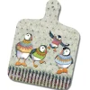 Emma Ball Woolly Puffins Mini Chopping Board- Kitchenware|Chopping Boards