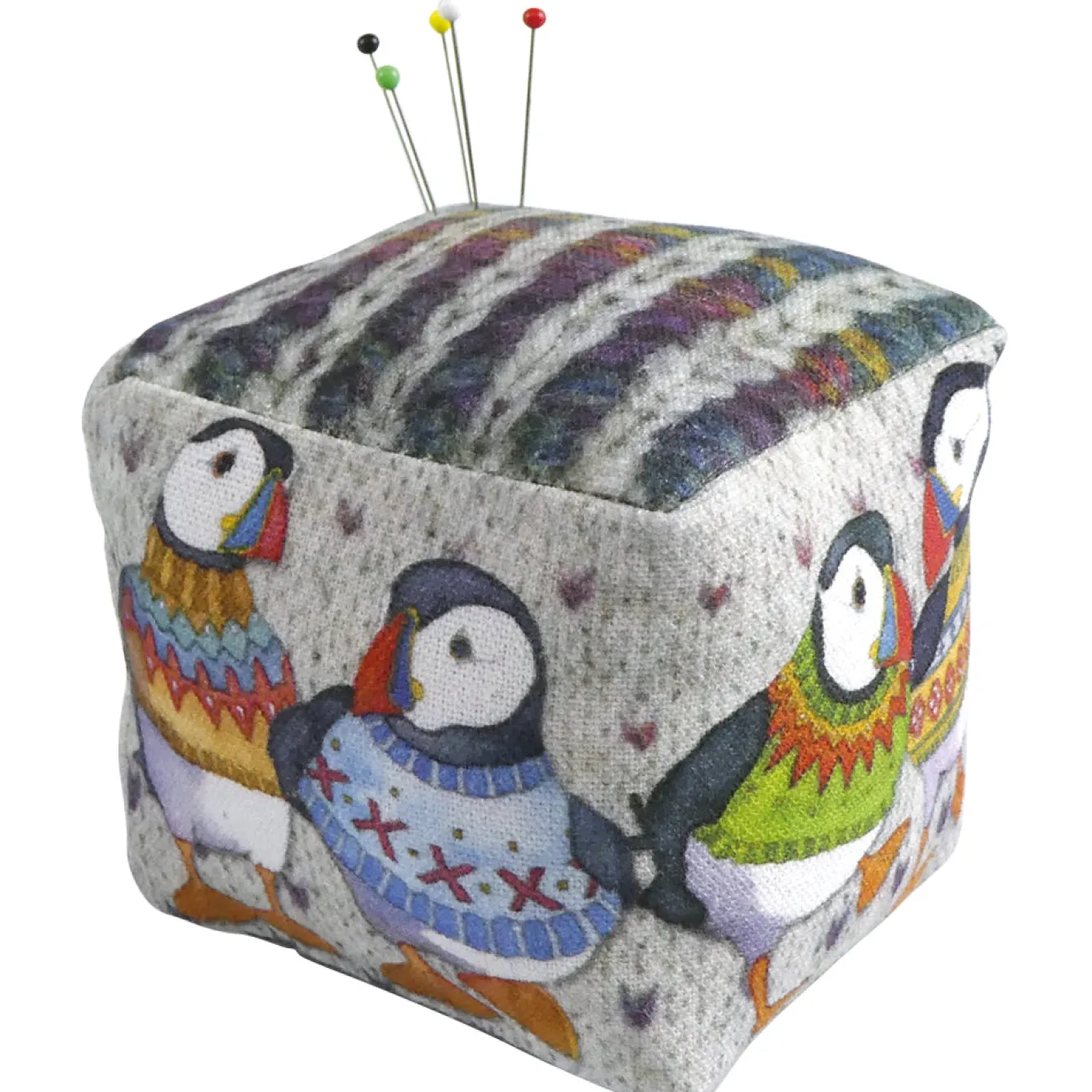 Emma Ball Woolly Puffins Pin Cushion- Crafts
