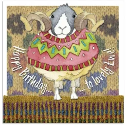 Emma Ball Woolly Sheep Birthday Lovely Ewe Greetings Card- Greeting Cards