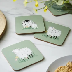 Ulster Weavers Woolly Sheep Coasters - Set of 4- Coasters