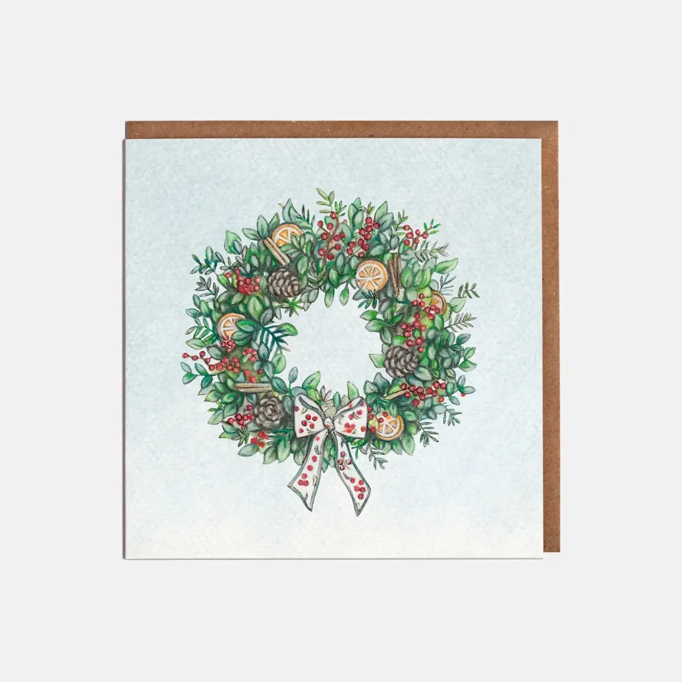 Lottie Murphy Wreath Christmas Card- Christmas Cards|Christmas