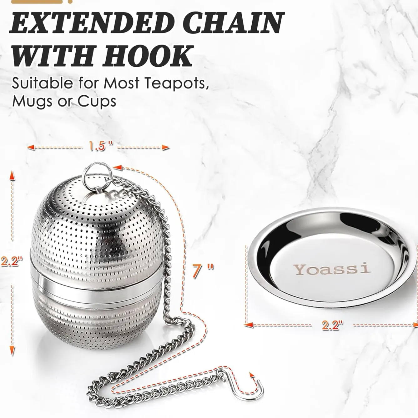Tea & Biscuits Yaossi Loose Leaf Stainless Steel Tea Infuser Ball- Tea