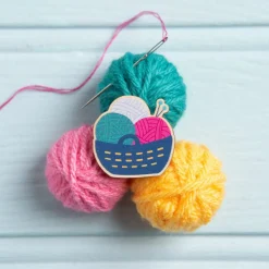 Hawthorn Handmade Yarn Basket Magnetic Needle Holder- Crafts