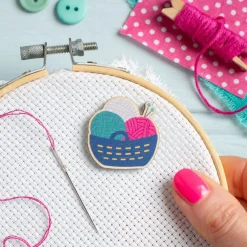 Hawthorn Handmade Yarn Basket Magnetic Needle Holder- Crafts
