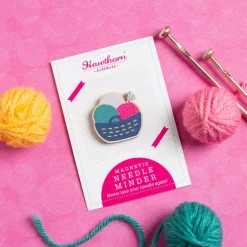 Hawthorn Handmade Yarn Basket Magnetic Needle Holder- Crafts