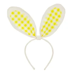 Talking Tables Yellow Gingham Bunny Ears Headband- Seasonal Decor|Children