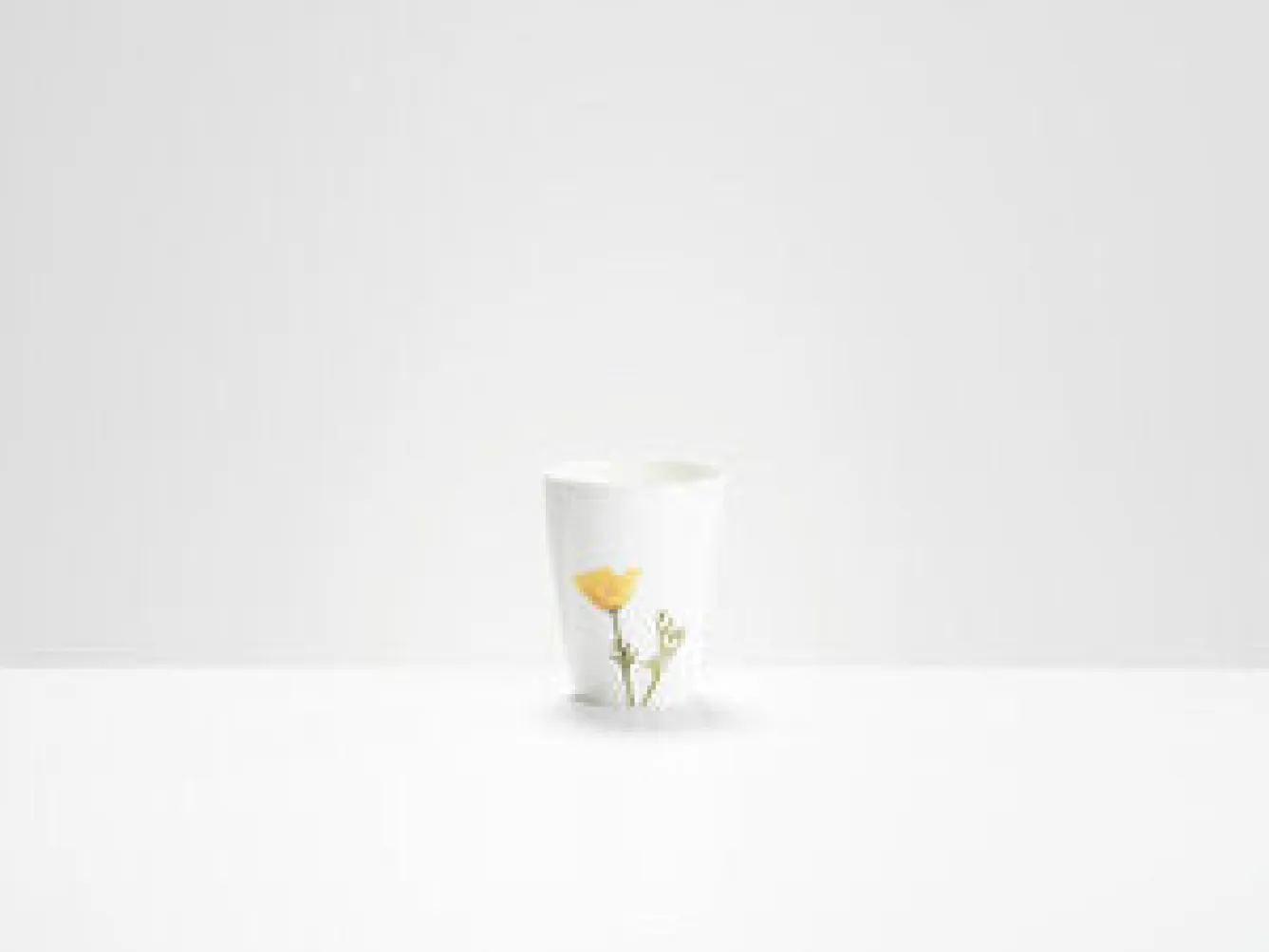 Helen Beard Yellow Poppy Beaker- Flowers & Garden