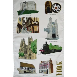 Town Towels York Landmarks Tea Towel- Tea|Tea Towels